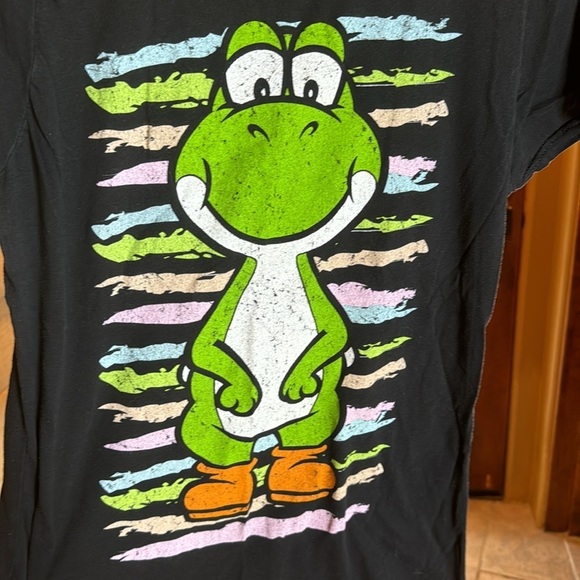 Nintendo Super Mario World Yoshi Front Back 2008 RARE Black Tee Size XL - Picture 2 of 5